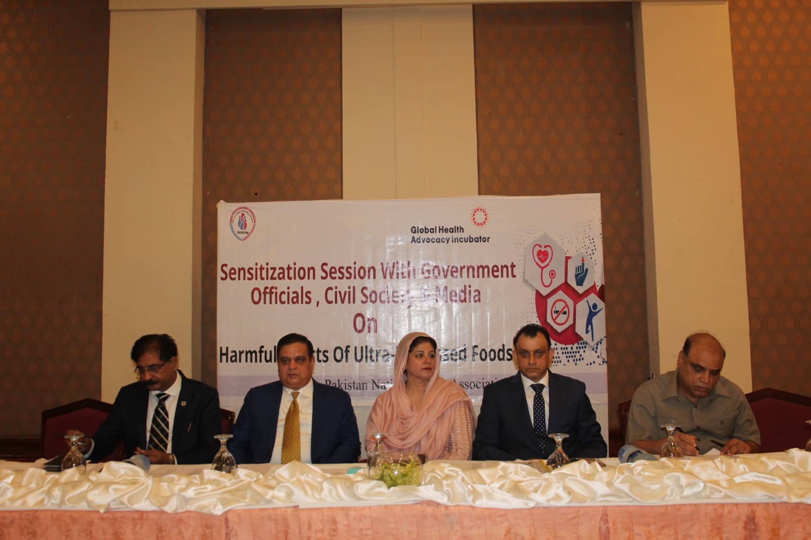 Sensitization Session with Govt Officials,Civil society & Media on harmful effects of ultra processed foods . Venue : PC Hotel Muzaffarabad